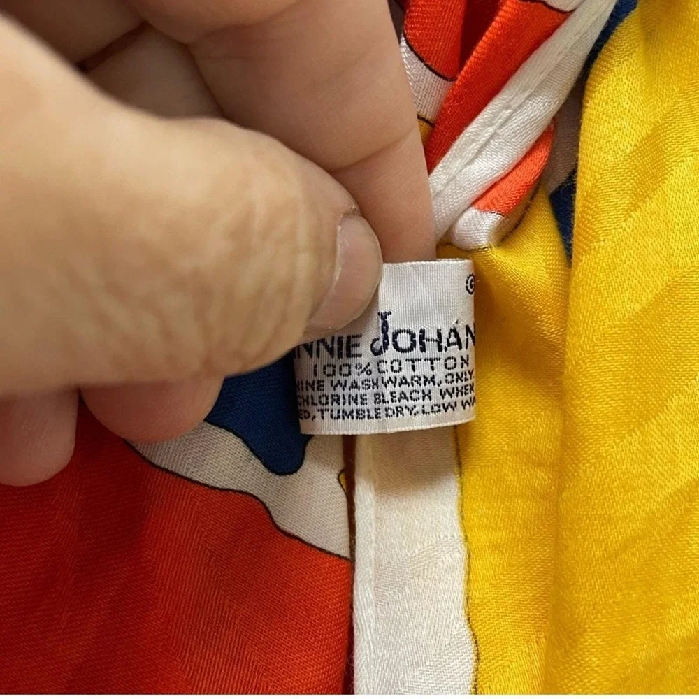 Ginnie Johansen  Abstract Geometric Scarf Womens Colorful Retro‎ Vintage 90s